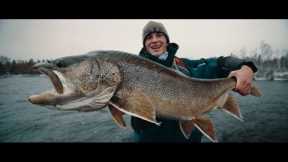 Incredible Late Fall Lake Trout Fishing - Kenanow Lodge, Manitoba